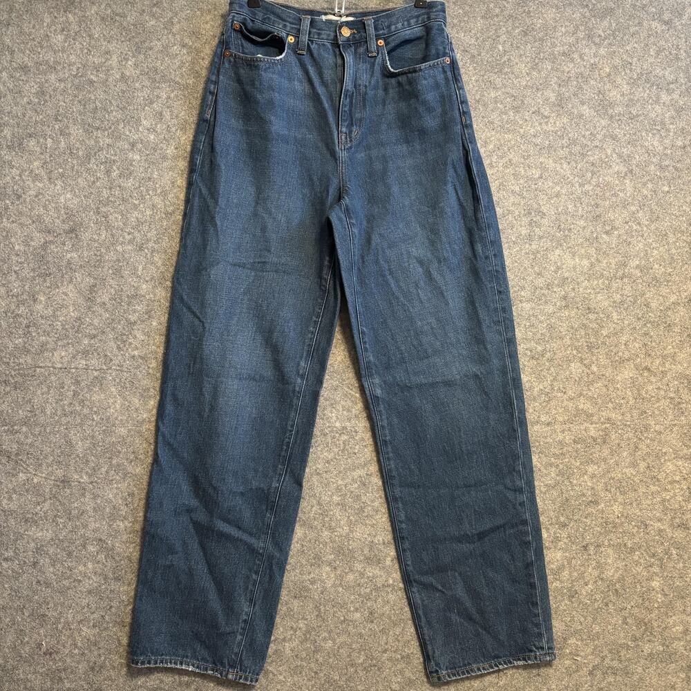 Madewell Jeans Womens Size 27 Blue Baggy Straight High Rise Relaxed Denim Pants